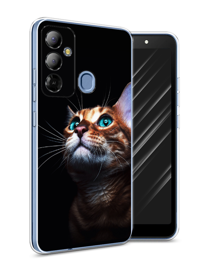 

Чехол Awog на Tecno Pop 6 Go "Мечтательный кот", Коричневый, 302950-1