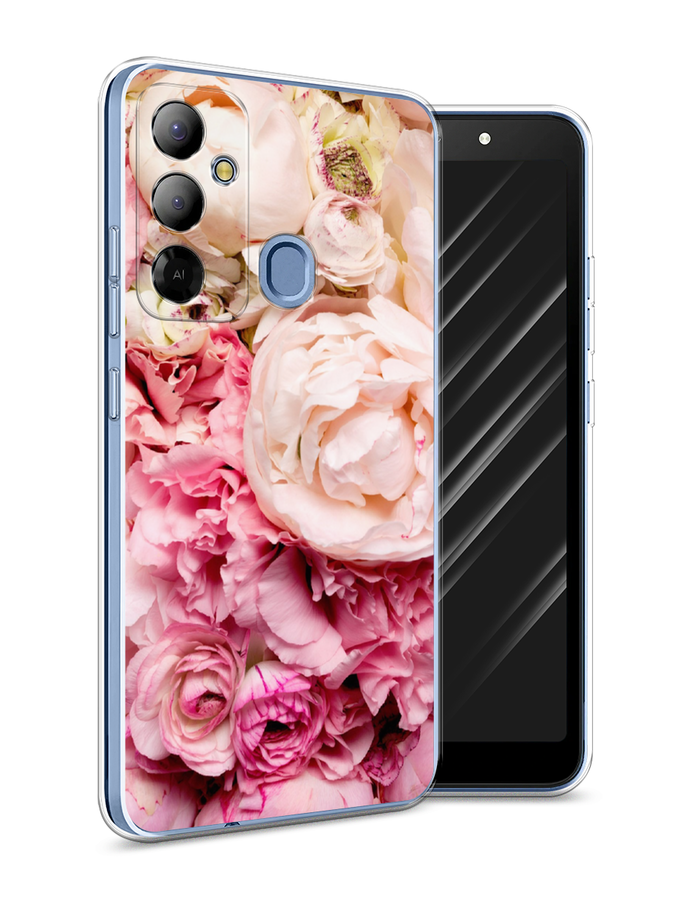 

Чехол Awog на Tecno Pop 6 Go "Пионы яркие", Розовый, 302950-8