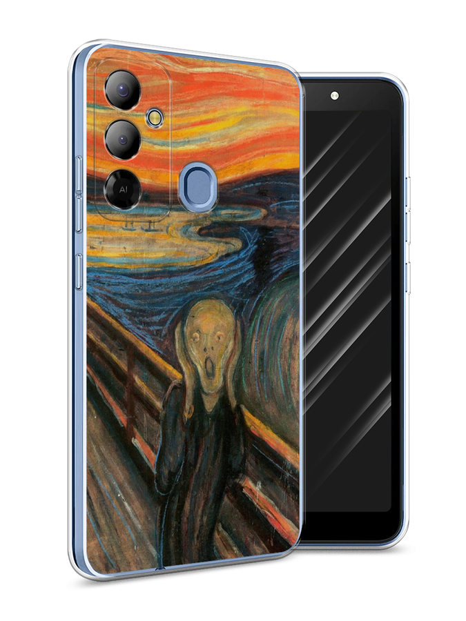 

Чехол Awog на Tecno Pop 6 Go "Крик", Оранжевый;синий;серый, 302950-9