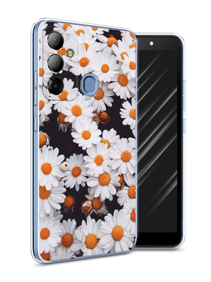 

Чехол Awog на Tecno Pop 6 Go "Ромашковое поле", Белый, 302950-4