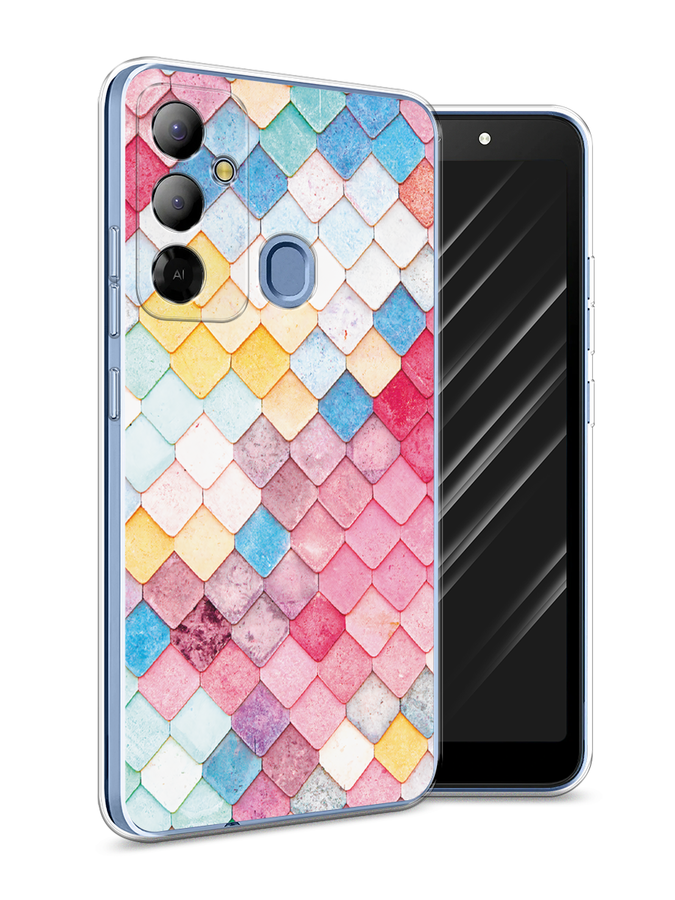 

Чехол Awog на Tecno Pop 6 Go "Нежные ромбики", Красный, 302950-4