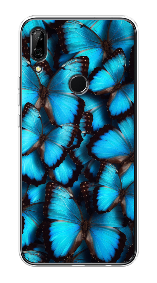

Чехол на Honor 9X/Huawei P Smart Z "Тропическая бабочка 2", Голубой;черный, 69450-1