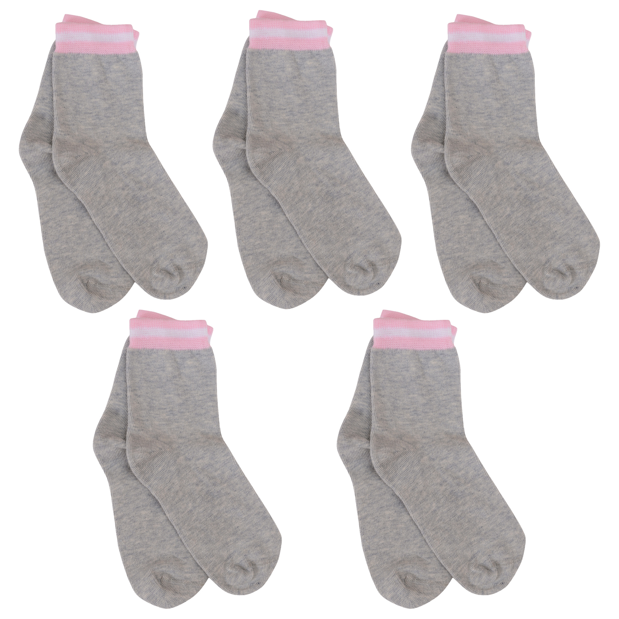 

Носки для девочек Rusocks 5-Д-31353 цв. серый; розовый; белый р. 26-28, 5-Д-31353