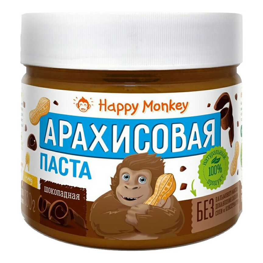 

Паста Happy Monkey Шоколадная арахисовая 330 г