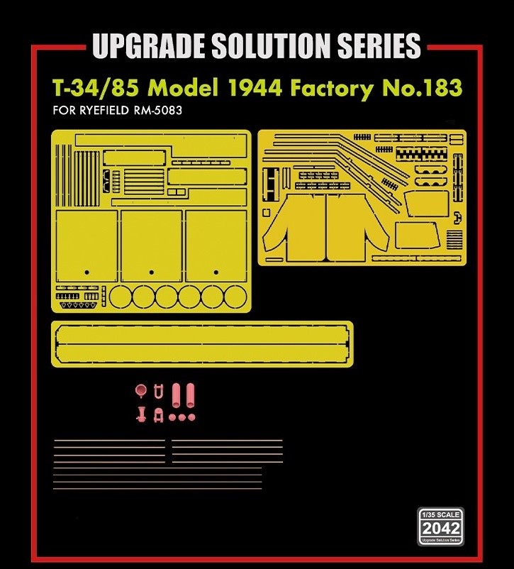 RM-2042 Фототравление для танка 34/85 Model 1944 Factory No. 183