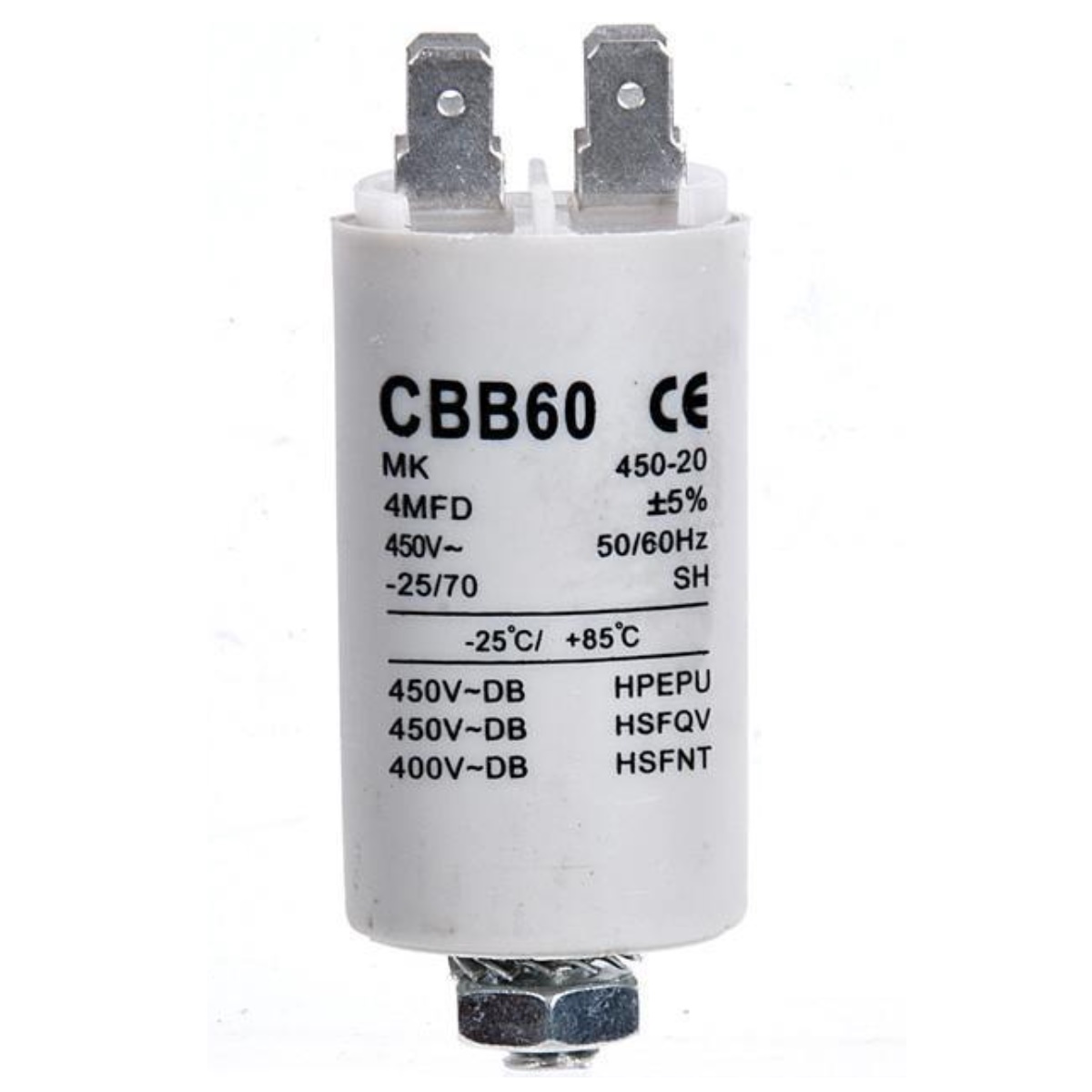 

Конденсатор для стиральной машины Vbparts 100177760V, Белый, 100177760V