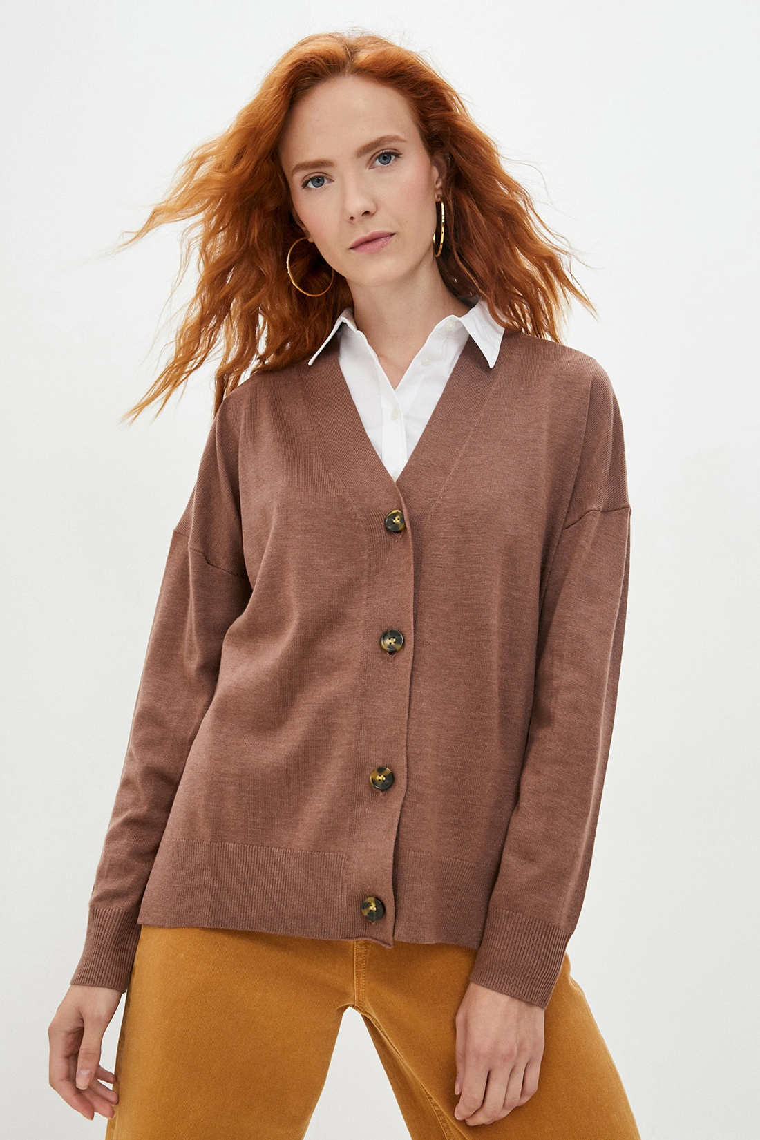 

Кардиган женский Baon B141505 коричневый XL, B141505