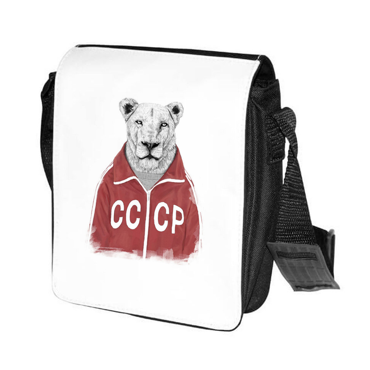 фото Сумка на плечо coolpodarok львица в олимпийке ссср