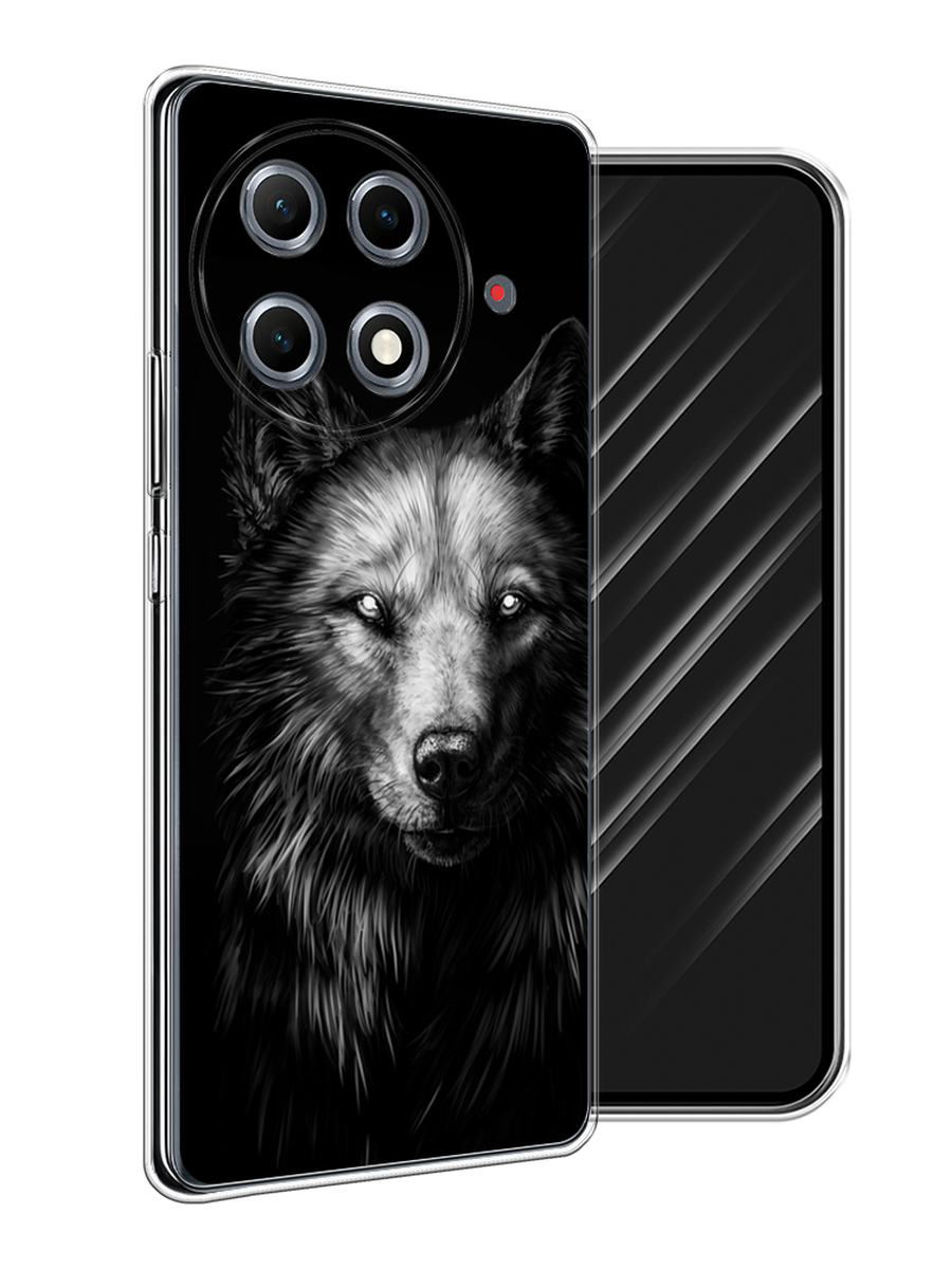

Чехол Awog на Tecno Camon 30S Pro "Волк черно белый", Серый;бежевый;белый, 309550-1