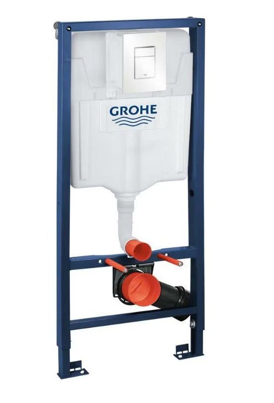 

Комплект 3 в 1: инсталляция Grohe, кнопка смыва, полный набор креплений