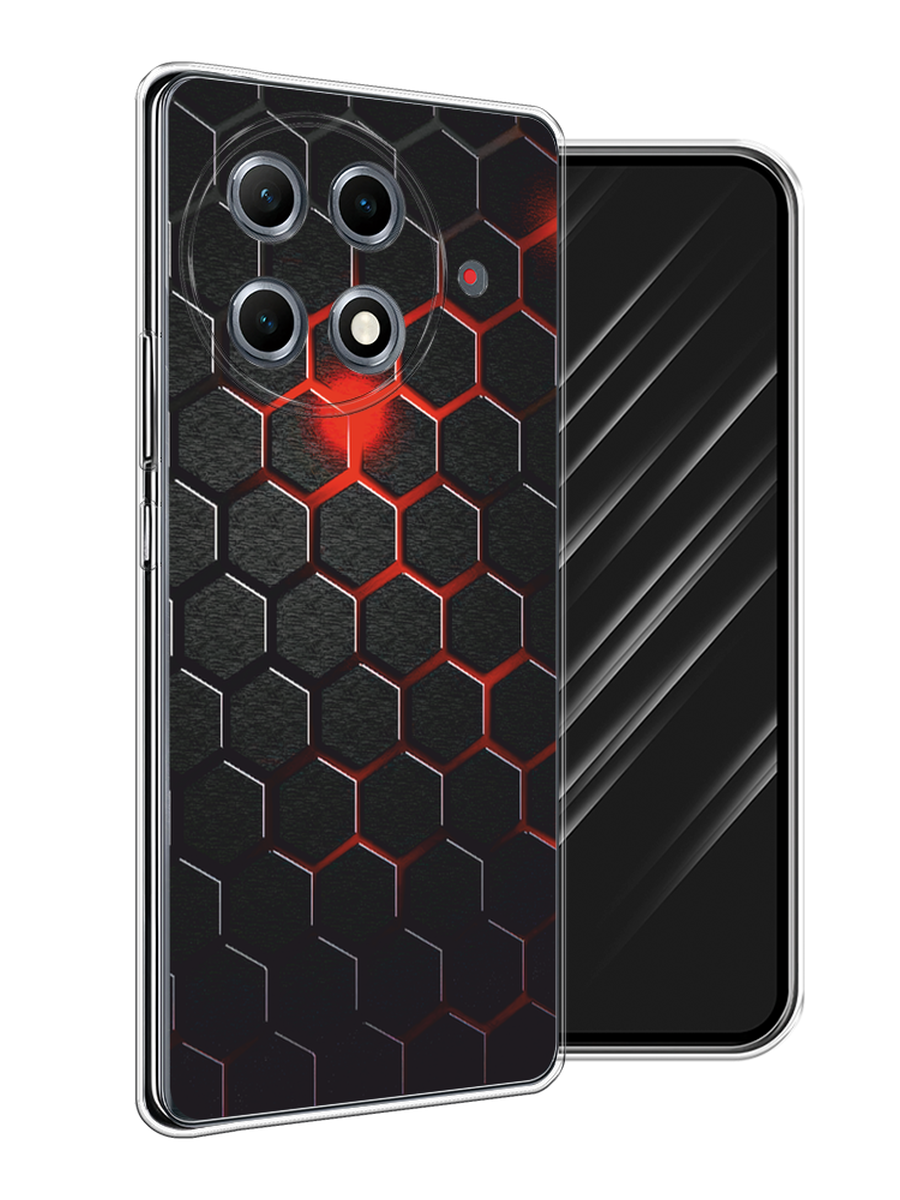 

Чехол Awog на Tecno Camon 30S Pro "Фон соты красные", Красный;черный, 309550-1