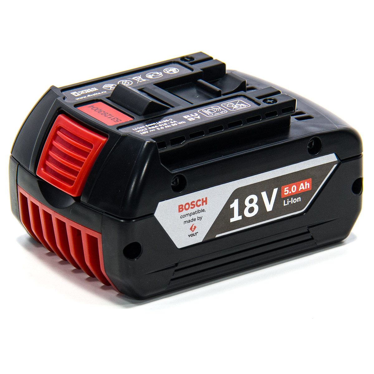 

Аккумулятор для BOSCH 18V Li-Ion 5.0 Ah c индикацией заряда АКБ БОШ GBA 18, GBA 18