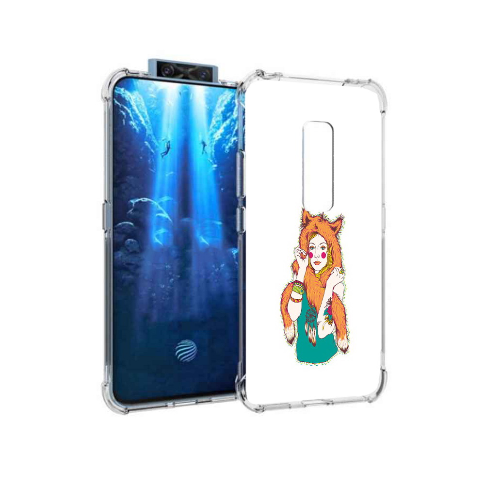 

Чехол MyPads Tocco для Vivo V17 Pro Девушка лиса (PT226965.387.62), Прозрачный, Tocco