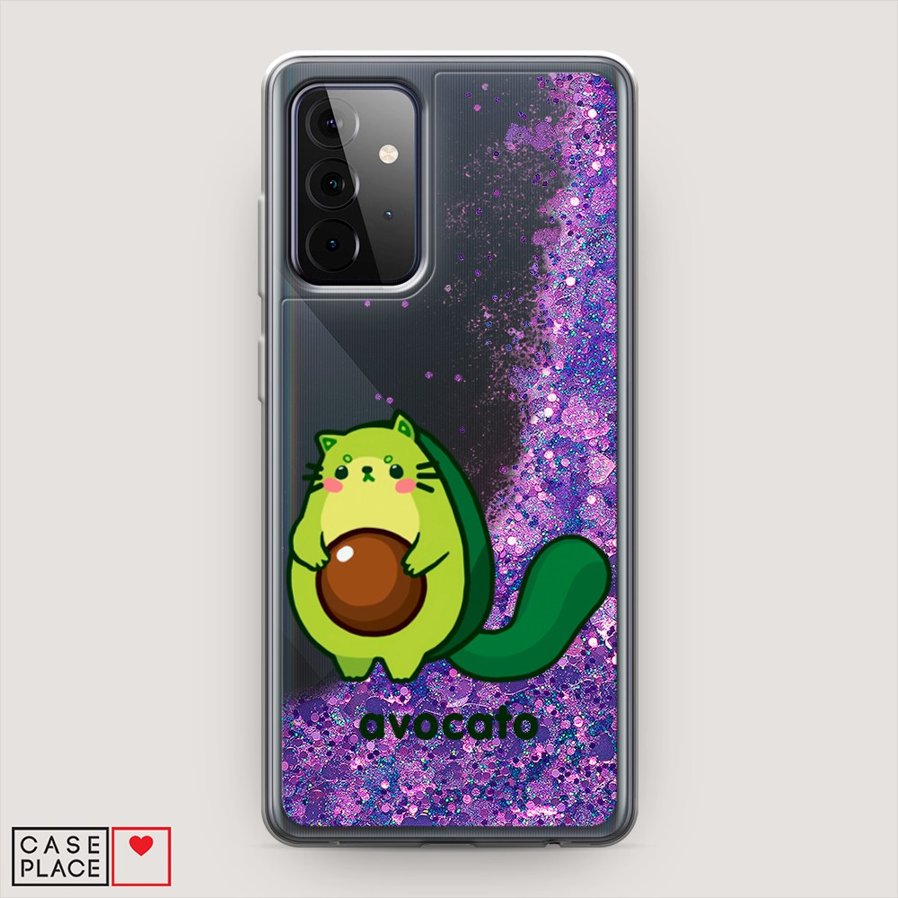 фото Жидкий чехол с блестками "avocato" на samsung galaxy a72 awog