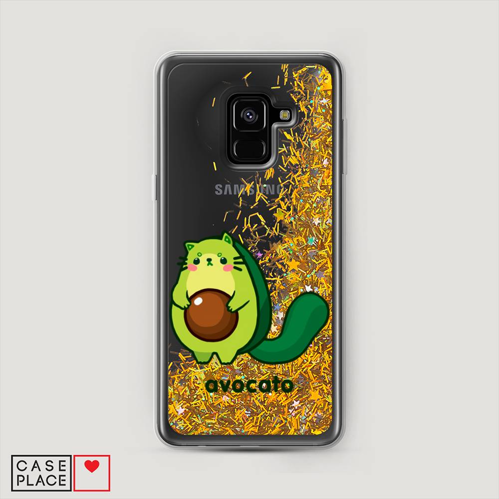 

Жидкий чехол с блестками "Avocato" на Samsung Galaxy A8 2018