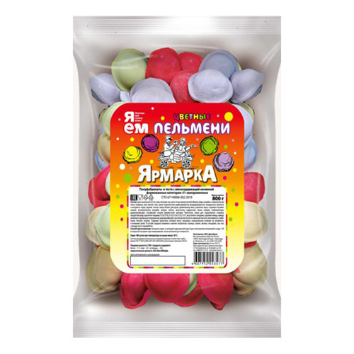 

Пельмени Я ЕМ Ярмарка цветные курица-говядина-свинина 800 г