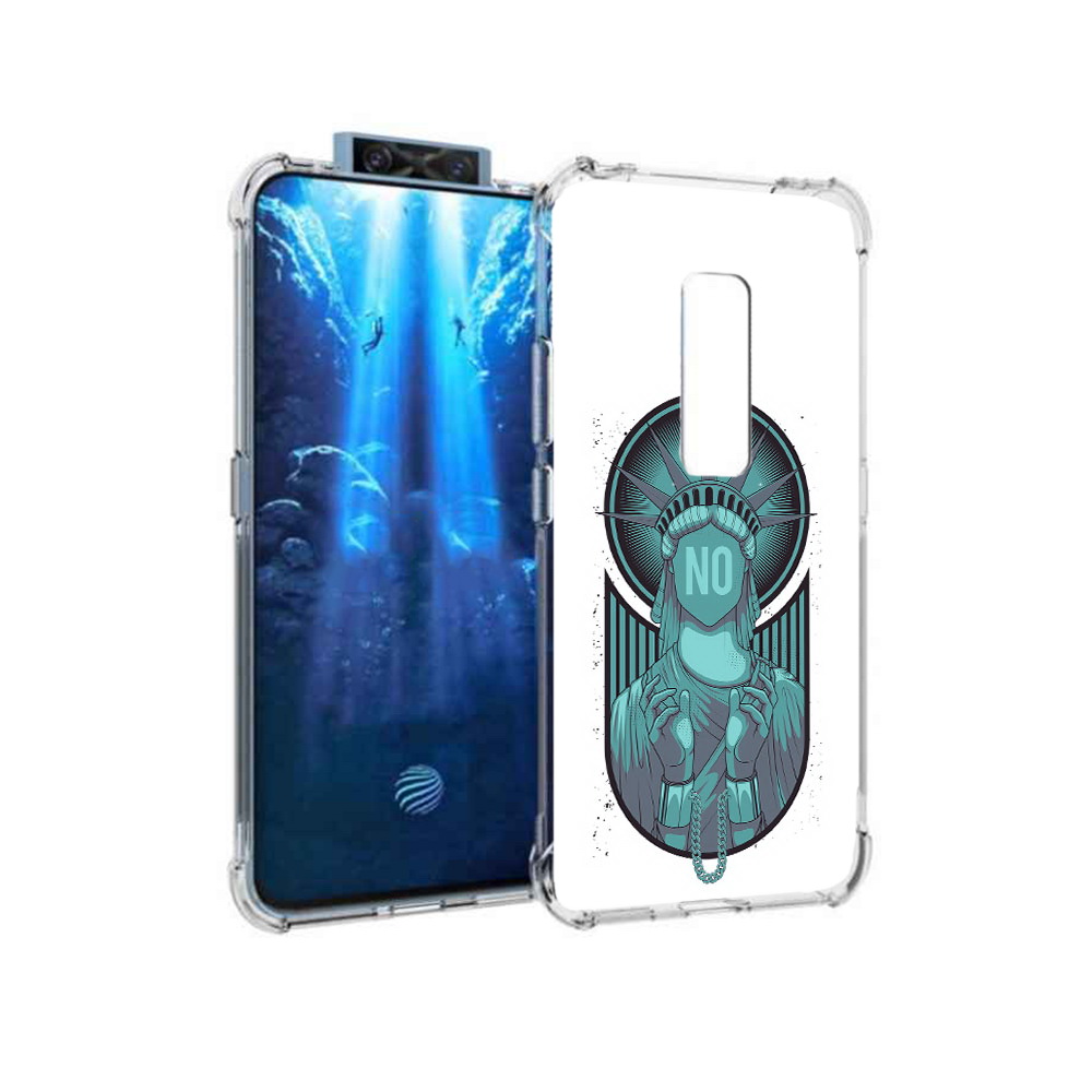 

Чехол MyPads Tocco для Vivo V17 Pro статуя свободы зеленый (PT226965.387.623), Прозрачный, Tocco