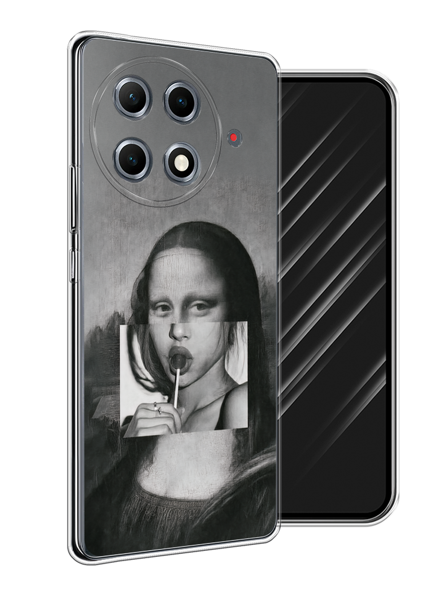 

Чехол Awog на Tecno Camon 30S Pro "Mona Lisa sucking lollipop", Серый, 309550-1