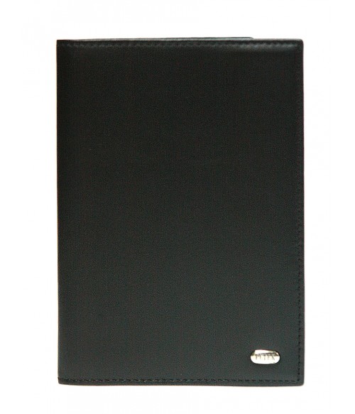 фото Обложка для паспорта унисекс petek 581 черная