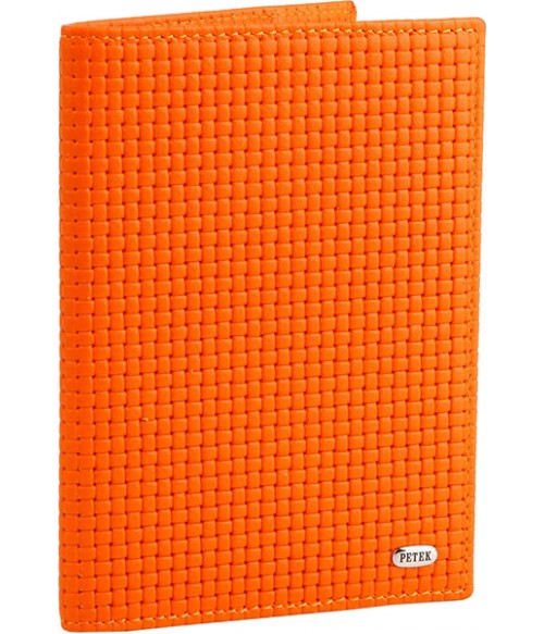 

Обложка для паспорта унисекс PETEK 581 оранжевая, 581