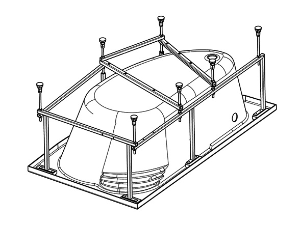 фото Каркас для ванны santek эдера 170х110 (1.wh11.2.426)