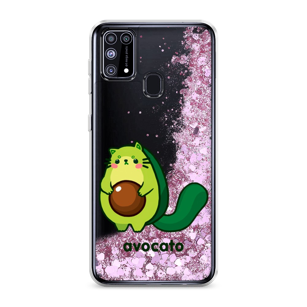 фото Жидкий чехол с блестками "avocato" на samsung galaxy m31 awog