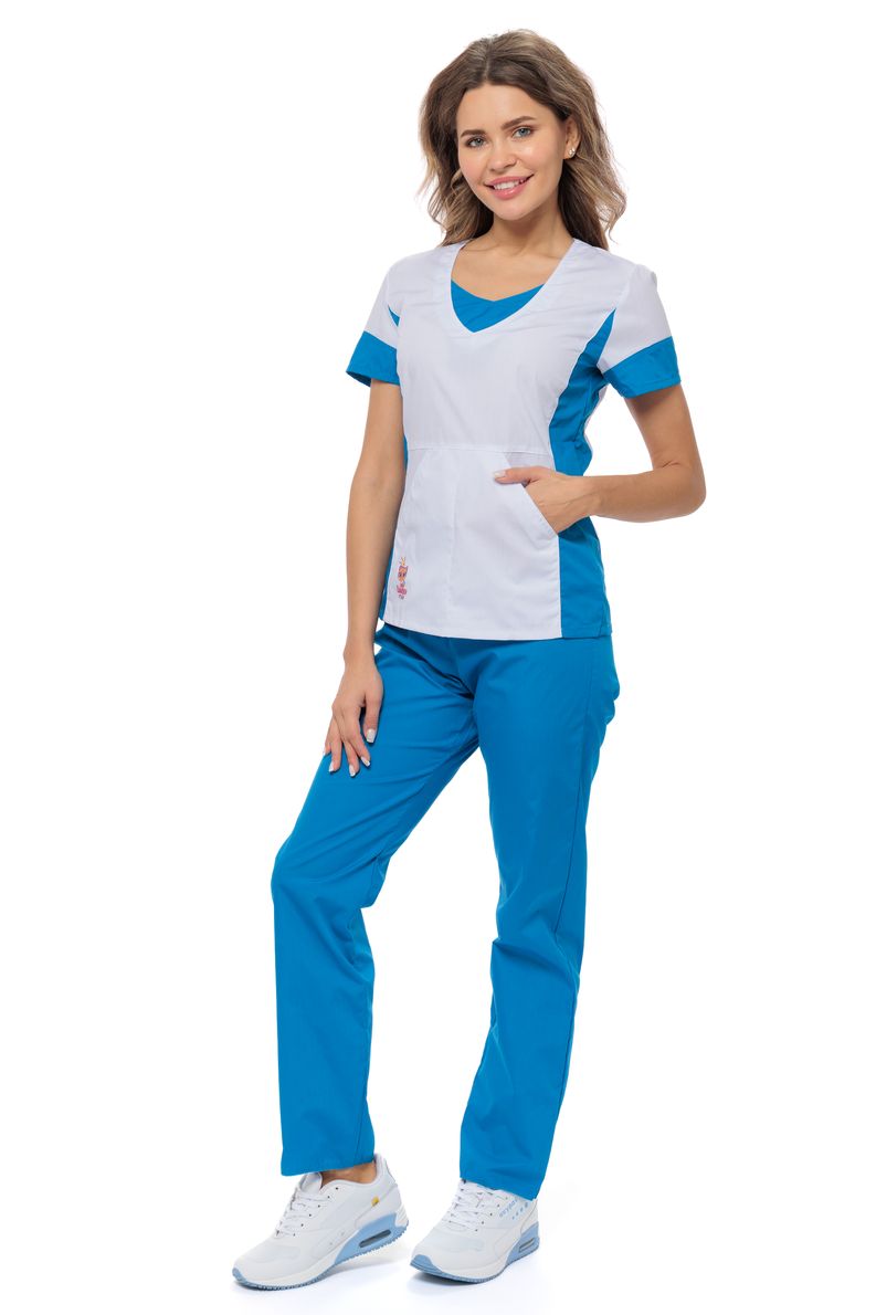 фото Костюм медицинский женский medicalwear киса 124 синий 40 ru