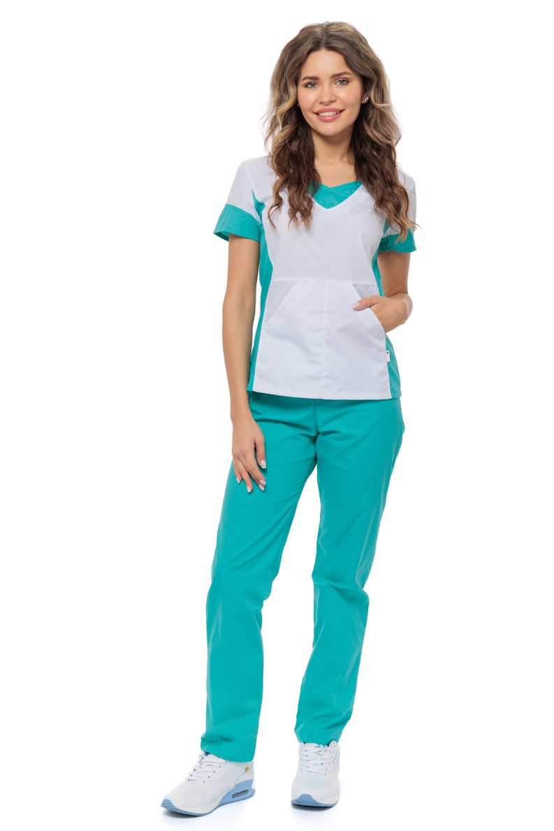 фото Костюм медицинский женский medicalwear киса 124 бирюзовый 38 ru