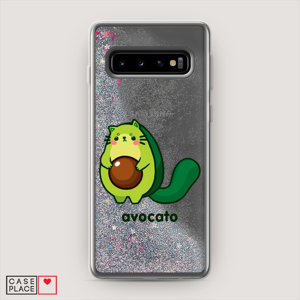 

Жидкий чехол с блестками "Avocato" на Samsung Galaxy S10 +, 27191-1