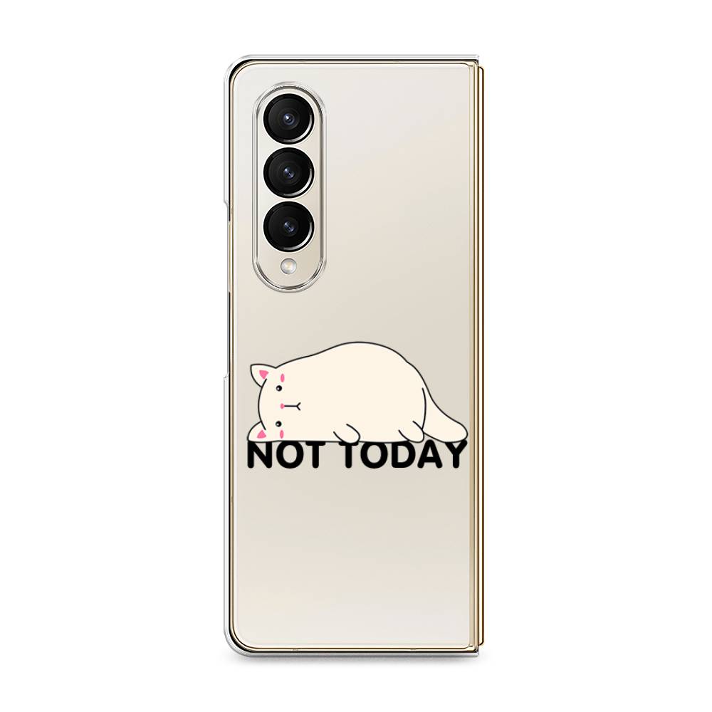 

Чехол на Samsung Galaxy Z Fold 4 "Cat not today", Белый;розовый;черный, 2106950-1