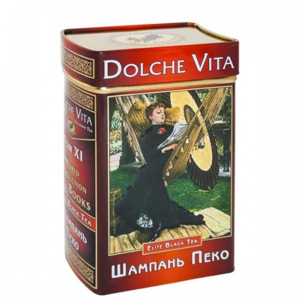 

Черный чай Dolche Vita Подарочная коллекция Книга Шампань Пеко том 11, 100 г