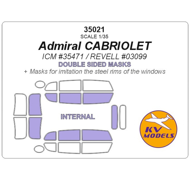 

35021KV Admiral CABRIOLET ICM 35471 / REVELL 03099 - Двусторонние маски