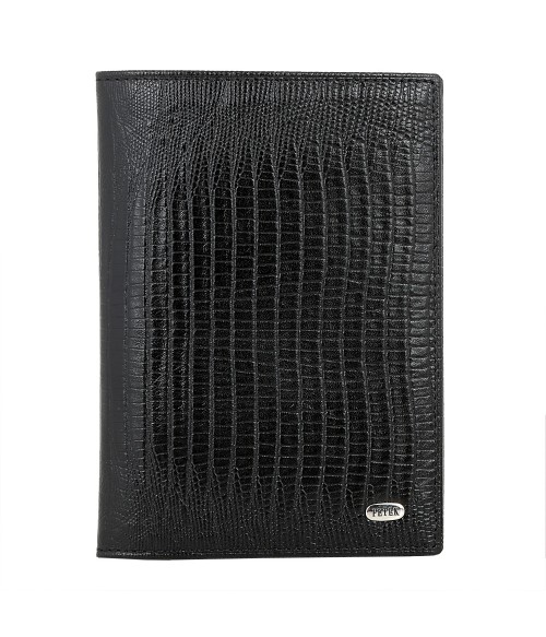 

Обложка для паспорта унисекс PETEK 651 черная, 651