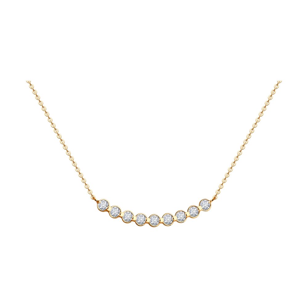 

Колье из золота 40-50 см Diamant 51-270-02537-1, бриллиант искусственный/рубин, 51-270-02537-1