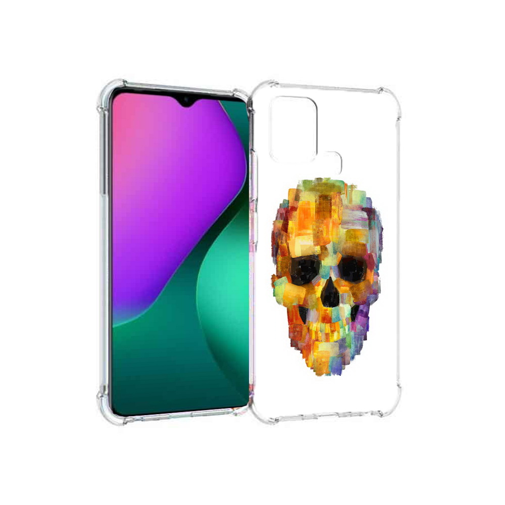 

Чехол MyPads Tocco для Infinix Hot 10 Play нарисованный череп, Прозрачный, Tocco