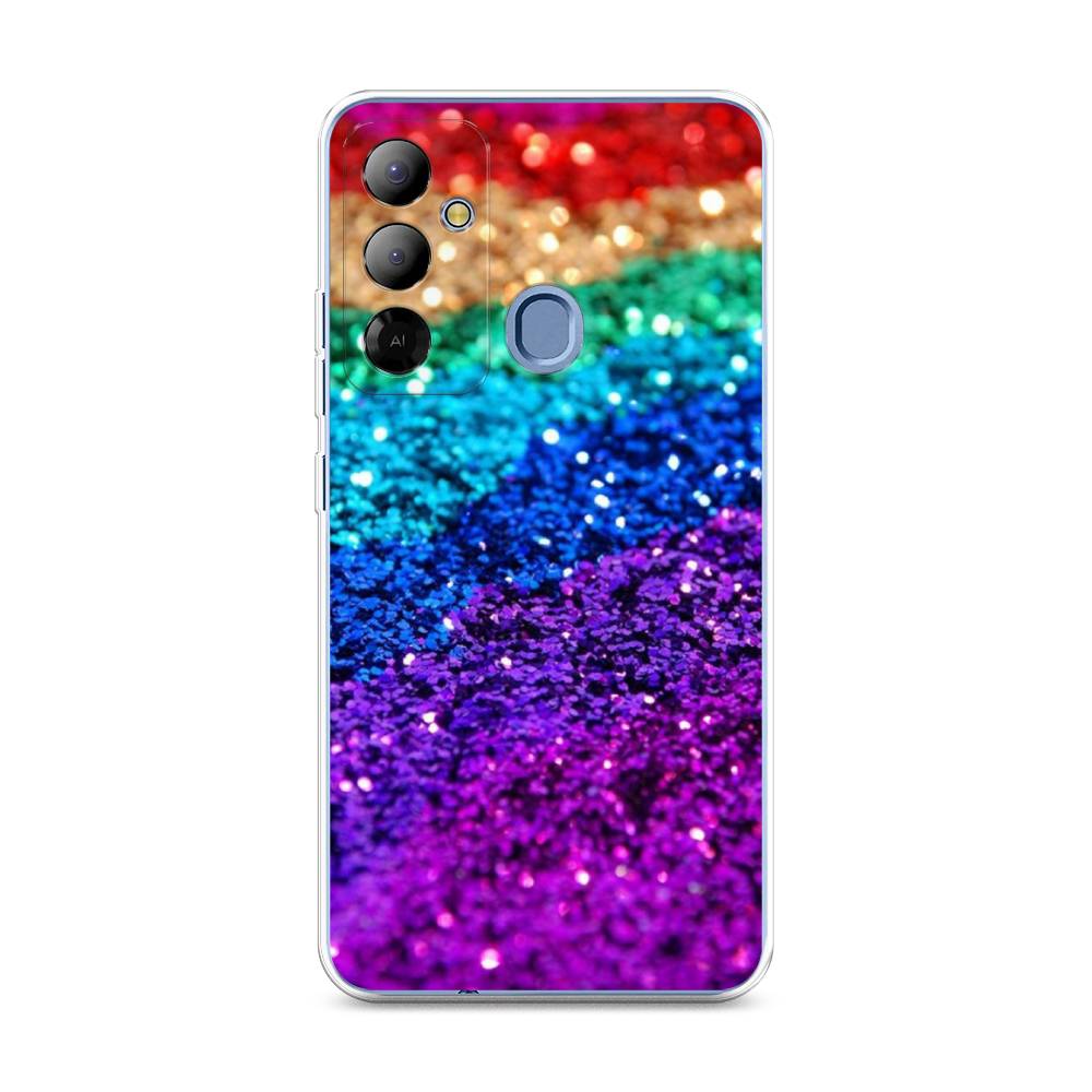 

Чехол Awog на Tecno Pop 6 Go "Блестящая радуга рисунок", Разноцветный, 302950-3