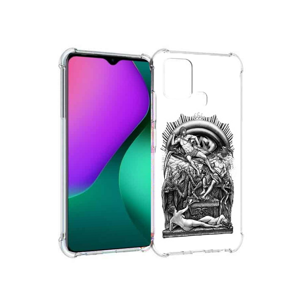 

Чехол MyPads Tocco для Infinix Hot 10 Play оракул черно белый, Прозрачный, Tocco