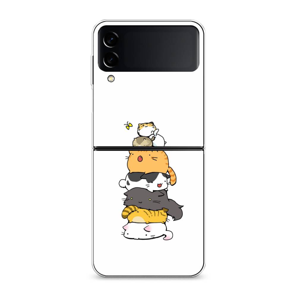 

Чехол Awog на Samsung Galaxy Z Flip 3 / Самсунг Z Flip 3 "Бутерброд из котиков", Коричневый;белый;серый, 2103750-10