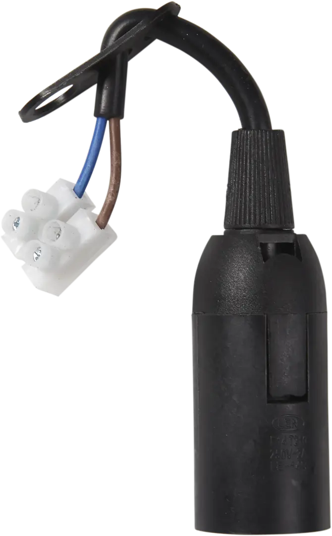 Патрон подвесной пластиковый Oxion E14 с клеммой пластиковый лоток для крепежа курс