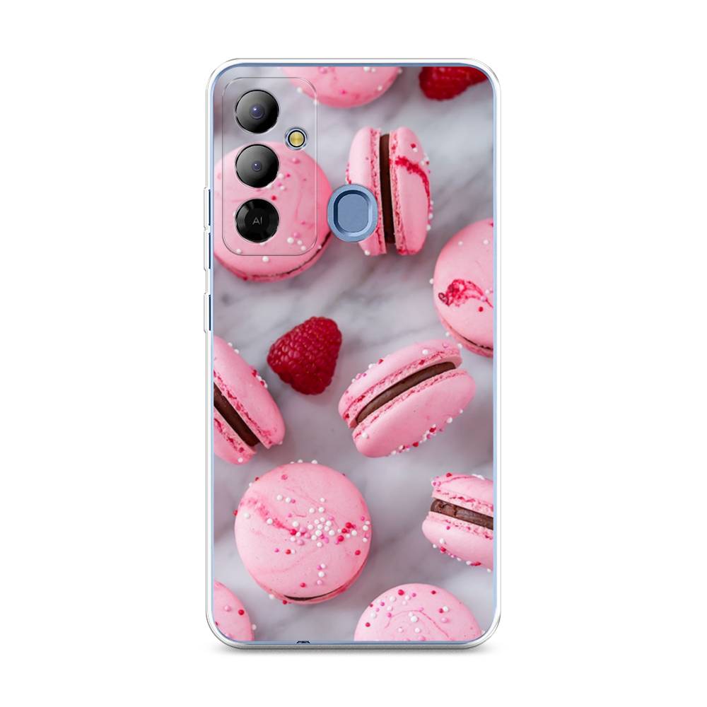 

Чехол Awog на Tecno Pop 6 Go "Макарони с малиной", Серый;розовый, 302950-10