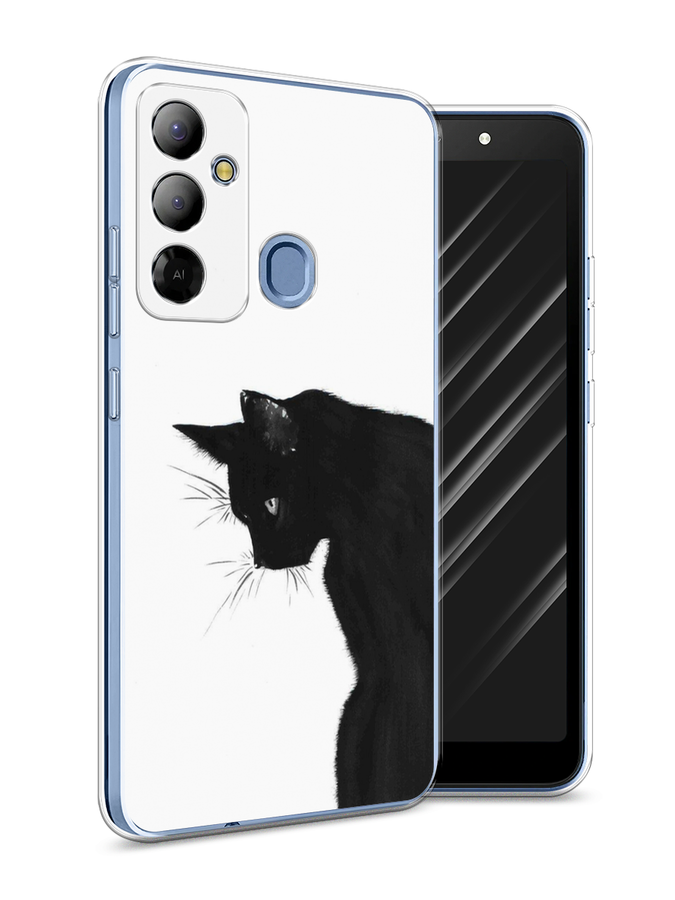 

Чехол Awog на Tecno Pop 6 Go "Black cat", Черный;белый, 302950-1