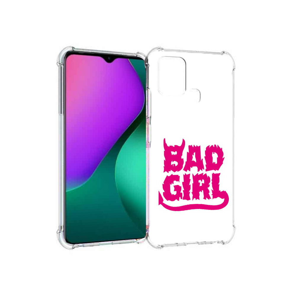 

Чехол MyPads Tocco для Infinix Hot 10 Play плохая девочка, Прозрачный, Tocco