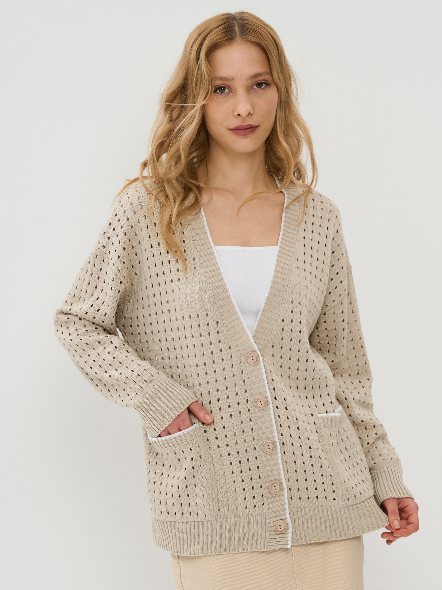 

Кардиган женский NEWVAY 9241-91041 бежевый 46-48 RU, 9241-91041