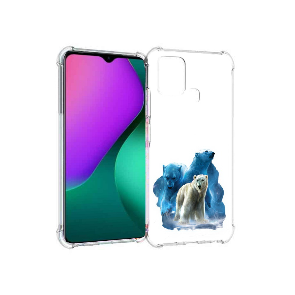 

Чехол MyPads Tocco для Infinix Hot 10 Play полярный медведь, Прозрачный, Tocco