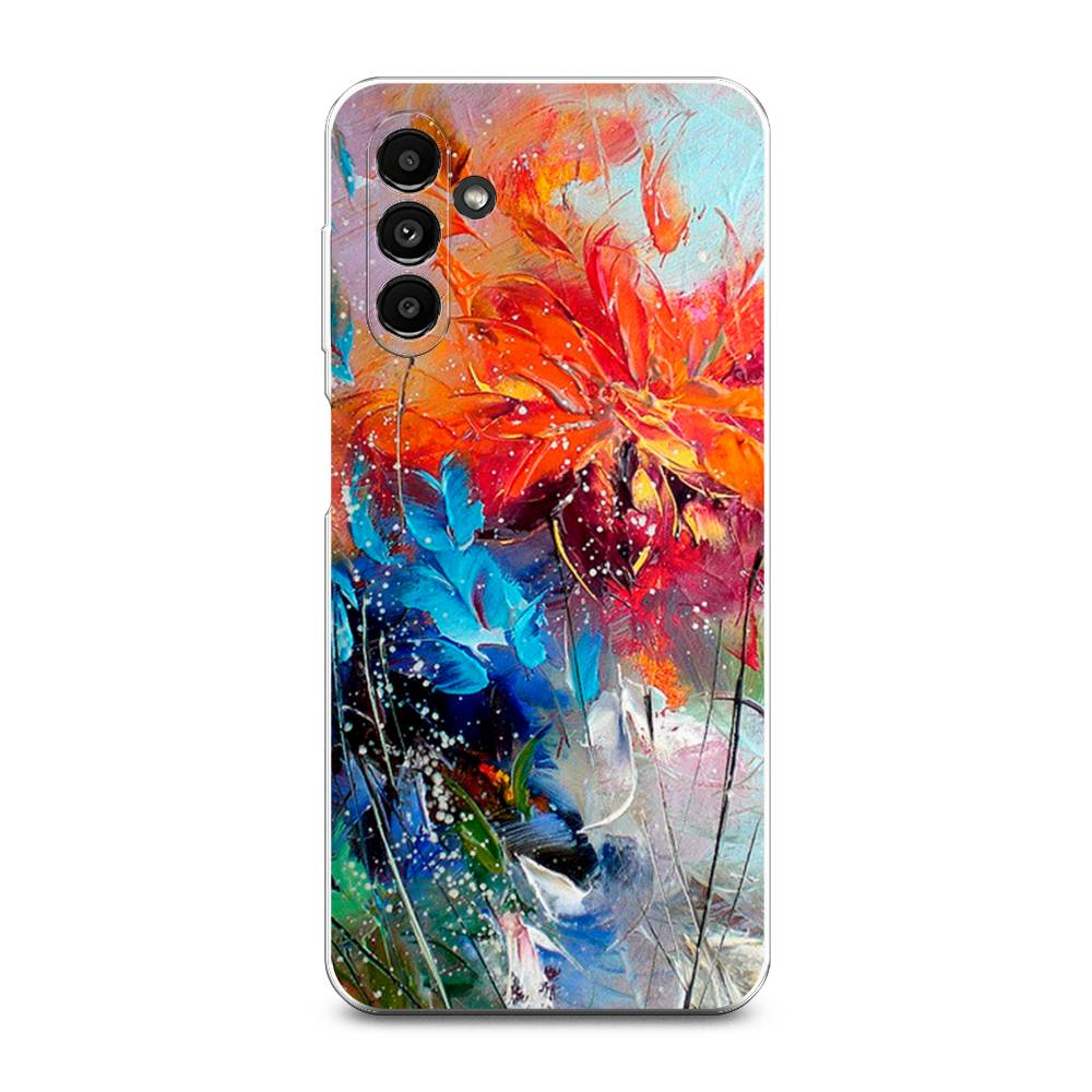

Чехол на Samsung Galaxy A14 5G "Абстрактные цветы", Оранжевый;синий, 2107250-4