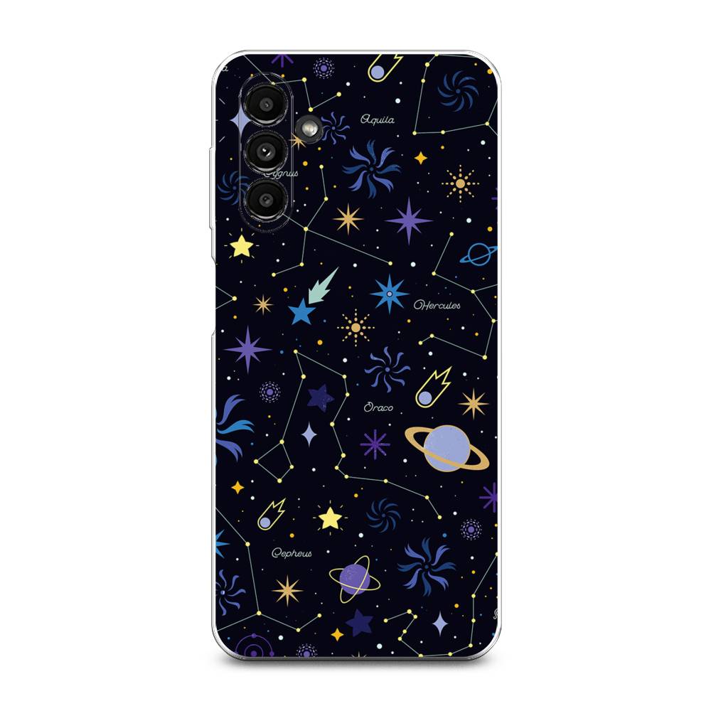 

Чехол на Samsung Galaxy A14 5G "Цветной космос", Желтый, 2107250-2