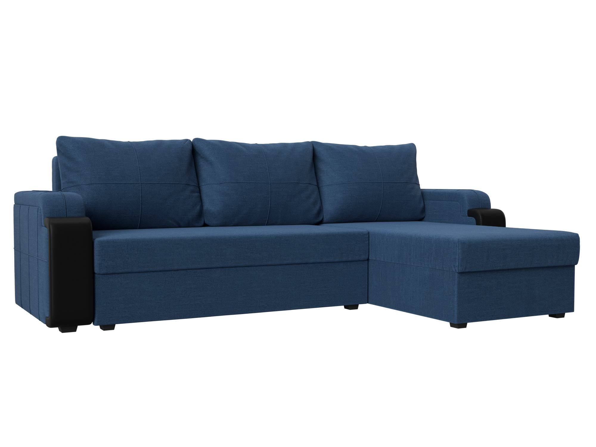 

Угловой диван Николь Лайт правый рогожка/экокожа berat синий/черный, Угловой диван Николь Лайт правый угол