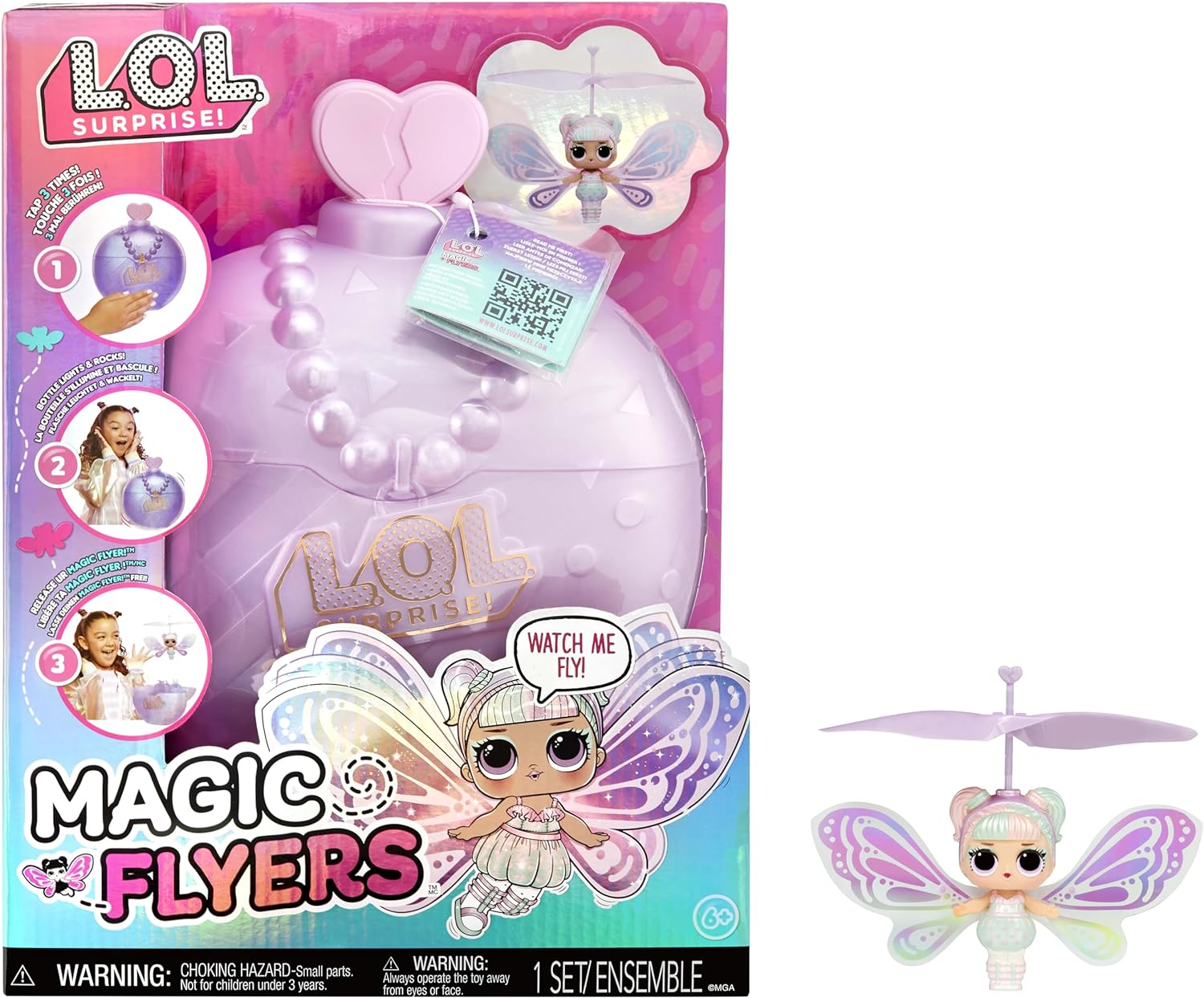 Летающая кукла L.O.L. Surprise! Magic Flyers Sweetie Fly 593621 herma наклейки magic маленькие монстры с глазками