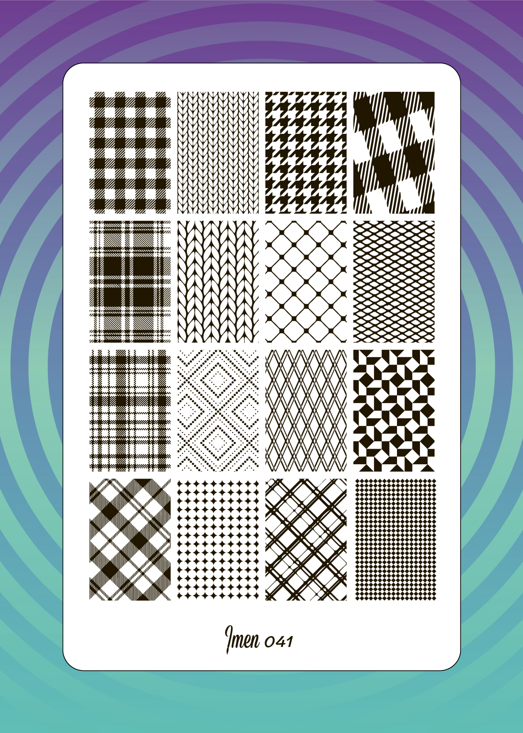 

Пластина для стемпинга Imen 041, Серебристый, пластины имень