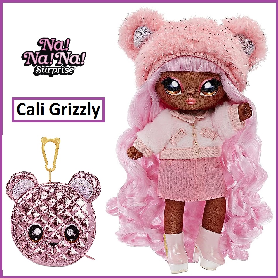Кукла мягкая Na!Na!Na! Surprise Glam серия 1 - Cali Grizzly 19 см с сумочкой 575351 кукла рускукла виктория rk 175